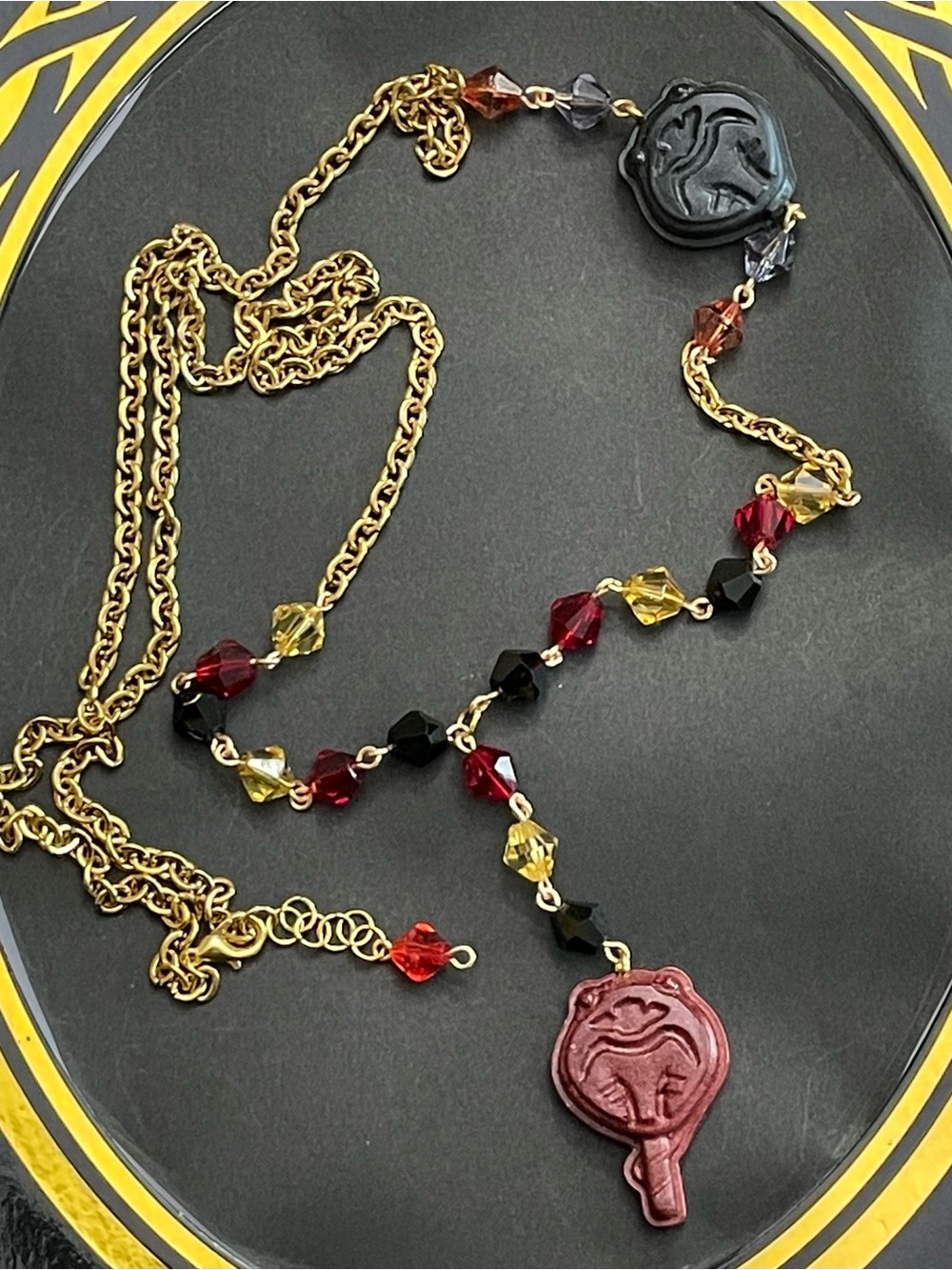 Twisted Wonderland Jamil Viper Inspired Groovy Candy long Necklace
